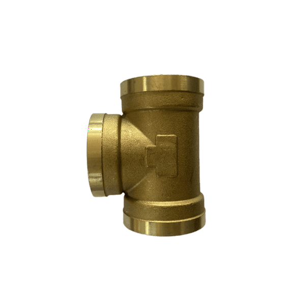 Mitachrome 3/4" FPT Brass Pipe Fitting Tee - Perfect for Plumbing