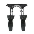 thumbnail image 3 of Women's Lace Garter Belt Metal Clips Suspender Belt and Stockings, 3 of 5