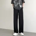 thumbnail image 4 of Pantalones de verano de poliéster para hombre, pantalones de traje rectos marrones para hombre, pantalones de moda, ropa clásica antiarrugas, elegantes y formales, 4 of 5
