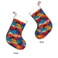 thumbnail image 3 of Balery Colorful Hawaii Palms Pattern Christmas Stockings with Initials, 18" Large Knit Christmas Stocking,Xmas Stocking for Kids, Holiday and Family Stocking, 3 of 7