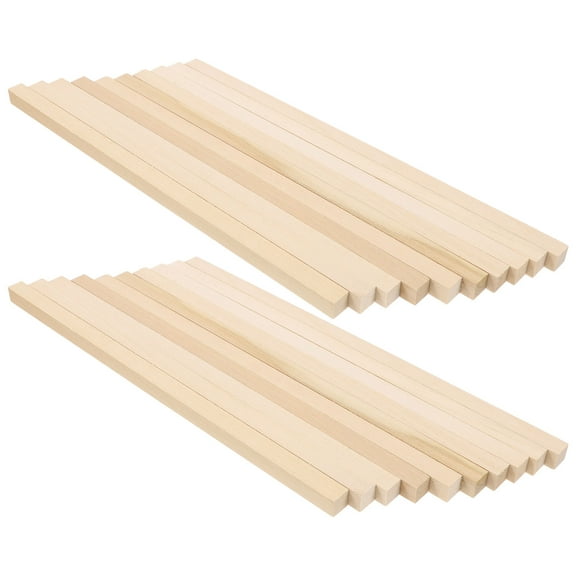 FRCOLOR 60pcs Unfinished Wood Strips Square Hardwood Dowels Wooden Craft Sticks Hardwood Sticks for DIY Arts Crafts Wood Projects Home Decor 25x1cm