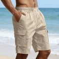 thumbnail image 2 of LWavelet Cargo Athletic Shorts Men Drawstring Elastic Waist Hiking Shorts Outdoor Classic Tactical Shorts with Multi Pockets, 2 of 6