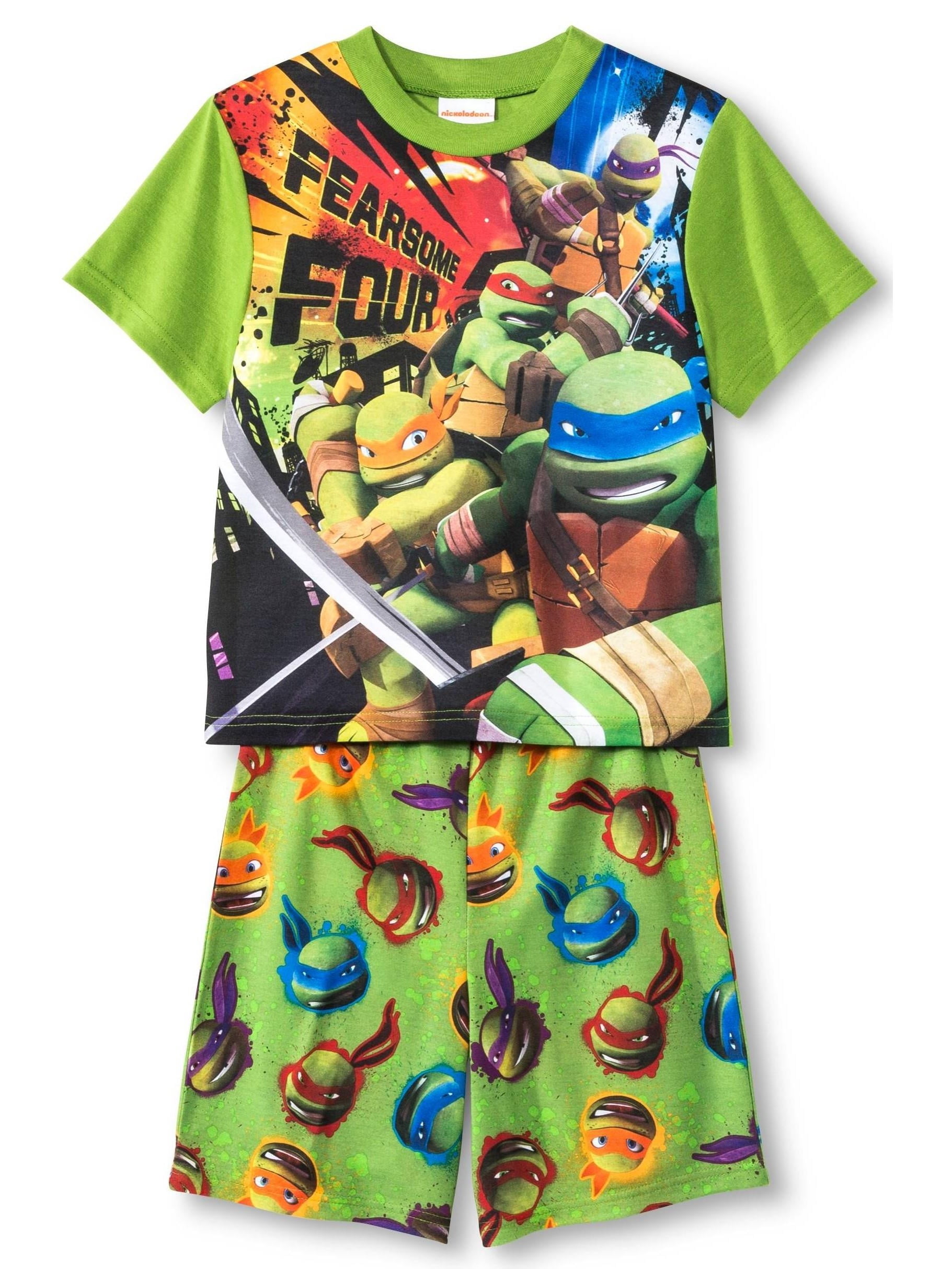 NEW Boys Teenage Mutant Ninja Turtles 4 Piece Pajama Set SZ 6 8 10
