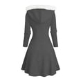 thumbnail image 5 of DGMIOCS Women’s Hooded Knit Cardigan Dress for Everyday and Travel Cozy Winter Loungewear with and Soft Duster Tunic Grey XL, 5 of 5