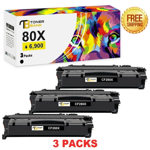 CF280X | 80X Toner Cartridges with Chip | Compatible for HP 80A 80X CF280X CF280A cf280ad1 Toner Cartridge for HP LaserJet Pro 400 M401a M401d M401n M401dn M401dne M401dw MFP M425dn M425dw Printer Ink