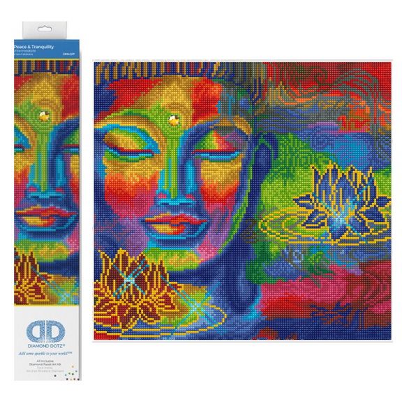 Diamond Dotz Peace & Tranquility Scenery Diamond Painting Kits for Adults - Diamond Art Kits a Relaxing Creative Craft Kit with Dotz Gems 14.6"x15.7"