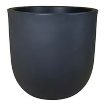 Better Homes & Gardens 22in Mosswood Resin Planter, Matte Black