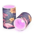 thumbnail image 7 of Yayeee Flameless Candles with Remote Flickering Battery Operated Multi Color Changing, Red Floral Flamingo, 7 of 7