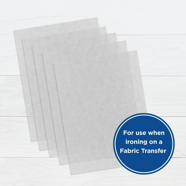 PrintWorks Bulk Parchment Transfer Paper, for Iron and Heat Press, 100  Sheets, 8.5 x 11 