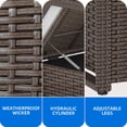 thumbnail image 6 of Dextrus Patio 70 Gallon PE Rattan Deck Box,Storage Bench, All-Weather Waterproof Deck Box Bench, Black, 6 of 10