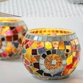 thumbnail image 3 of Portaves de cristal de mosaico, portaves de té, regalos artísticos hechos a man decoración de estar, dormitorio, decoraciones de fie Irregur Colorido Baoblaze Porta vela, 3 of 7