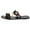 Brown, variant on Anuirheih Fashion Casual Large Size Flat Bottom One-Line Flower Rhinestone Decoration Women's Slippers Sandals Women (Black)