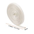 thumbnail image 2 of Uxcell 16.4Ft-8mm High TEMP Fiberglass Sleeve Insulation Cable Protectors Beige, 2 of 5