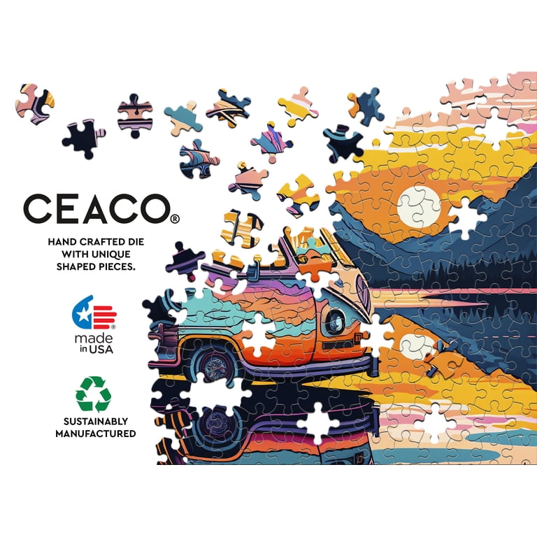 Ceaco Ray Heere Colorful Camping Glow 750-Piece Interlocking