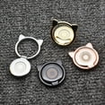 thumbnail image 4 of Naierhg Universal Rotated Cute Cat Ears Metal Mobile Phone Finger Ring Holder Grip Stand, 4 of 7