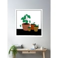 thumbnail image 2 of Plants And Pots Poster Wall Art, Modern Wall Decor For Living Room Bedroom, 30x30 UNFRAMED, 2 of 3