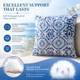 thumbnail image 5 of HONEY HOME 18 in x 18 in Modern Outdoor Blue Grid Throw Pillows, WaterProof Removable Cover (2 Count), 5 of 7