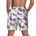 thumbnail image 4 of Uemuo Orchids Flowers Pattern Mens Swim Trunks Quick Dry Board Shorts with Mesh Lining, Stretch Beach Shorts Quick Dry No-Chafing Board Shorts-Small, 4 of 9