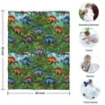 thumbnail image 4 of Colorful Dinosaurs Jungle Scene Pattern Blanket,Comfortable Soft Lamb Wool Throw Blanket,All Season,Warm Lightweight Blankets for Sofa Bed Couch Living Room Chair,30"x40", 4 of 4