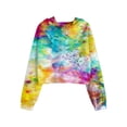 thumbnail image 5 of Sweatshirts for Women Fall Winter Loose Fit Hooded Long Sleeve Kimono Drop Shoulder Drawstring Gradient Print Leisure Cotton Hoodies Sweatshirts(Pink,L), 5 of 5