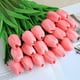 thumbnail image 1 of Ramo de flores de tulipanes artificiales + para boda, oficina, fiesta, decoración del hogar oso de fresa Electrónica, 1 of 5