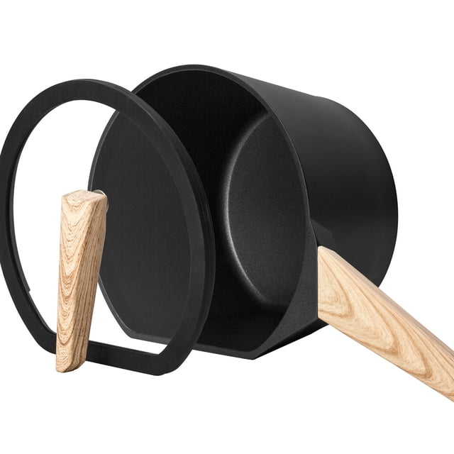 SundayChef 7” Pot with Double Layer Non-Stick coating, Glass Lid, Smart Storage Design
