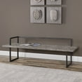 thumbnail image 4 of Uttermost Herbert Transitional Wood and Metal Bench in Aged Black/White, 4 of 4