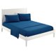 thumbnail image 2 of Juego de cama Lujoso Vhermosa tamaño king azul con sábanas suaves y cubrecamas de 4 piezas con bolsillos profundos, 2 of 8