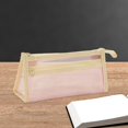 thumbnail image 3 of Bolsa para Bolígrafos con Cremallera, Estuche Transparente para Lápices, Organizador de Papelería, Estuche para Bolígrafos, Bolsa de Maquillaje, Bolsa , Rosado Macarena Estuche transparente para lápices., 3 of 7
