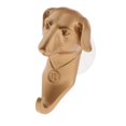 thumbnail image 1 of Gancho de pared simple con forma de cabeza de animal, para abrigos y sombreros, resistente Perro de oro, 1 of 6