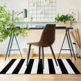 thumbnail image 4 of iOhouze Outdoor Rug 2x4.3 ft Washable Black and White Striped Runner Rug Farmhouse Hallway Runner Rug Hand Woven Cotton Outdoor Rug for Front Door Porch Patio, 4 of 8