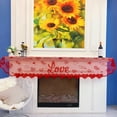 thumbnail image 5 of Red Heart Mantle Scarf for Fireplace Decorations - Lace Mantel Cover Runner for Home Living Room Decorations - Romantic Indoor Decorations for Valentines Day, Wedding, Anniversary, Mother's Day, 5 of 6