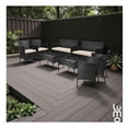 thumbnail image 3 of Sala de Jardin Exterior Juego 8 Piezas Tipo Rattan + Cojines negro, 3 of 11