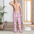 thumbnail image 5 of Uemuo Sunflower Rabbit Pattern Men's Wide Leg Palazzo Lounge Pants with Pockets Light Weight Loose Comfy Casual Pajama Pants-Large, 5 of 9