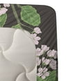 thumbnail image 3 of Ambesonne Japanese Fitted & Flat Sheet with Sham 3 Pcs Set, Cherry Floral Vintage Art, Twin XL, Reseda Green Soft Pink, 3 of 4