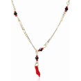 thumbnail image 4 of Black Red Hand Figa Charm Link Chain Necklace Bracelet Earring 18K Gold Plated Good Luck Kabbalah Seed Beaded Anklet Amulet Bracelet for Women Men Gir, 4 of 4