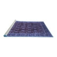thumbnail image 2 of Ahgly Company Machine Washable Indoor Square Oriental Blue Traditional Area Rugs, 8' Square, 2 of 4