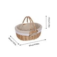 thumbnail image 2 of Wicker Picnic Sundries Photography Props With Handle Storage For Wedding Holiday Gardening Hiking Food Storage, 2 of 6