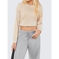 thumbnail image 3 of Weardear Straight Leg High Waisted Sweatpants Womens Casual Workout Pants with Inner Drawstring and Side Pockets, 3 of 6
