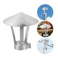 thumbnail image 1 of EXHUMKY 1Pack Silver Chimney Cap High Wind Protection for Home Outdoor Use 27.00X24.00X24.00CM, 1 of 4