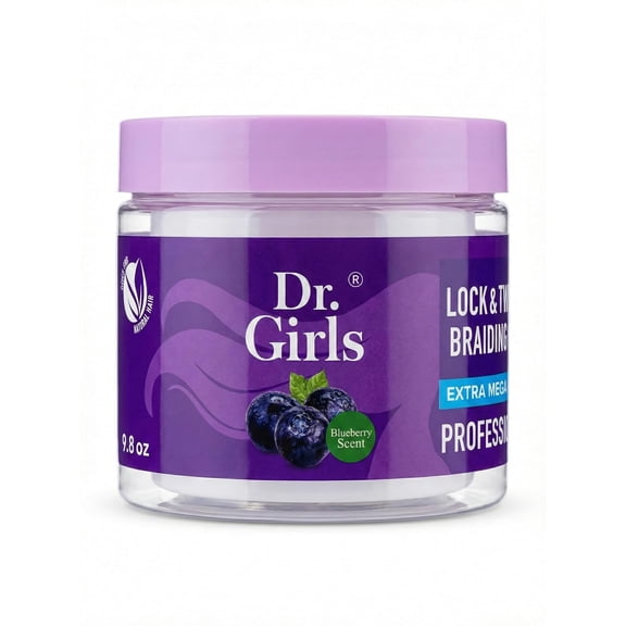 Dr.Girls Braiding Conditioning Edge Gel Blueberry, 9.8 oz
