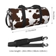 thumbnail image 2 of Fotbe Brown Cow Bolsa Deportiva de Lona Plegable con Estampado, Bolsa de Gimnasio con Bolsillo Seco/Húmedo, Bolsa de Viaje Ultraligera de Gran Capacidad, 2 of 6