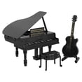 thumbnail image 1 of Juego de Piano y guitarra en miniatura para casa de muñecas, Mini Piano Musical, guitarra, modelo de detalle realista, 1 Juego, 1 of 4