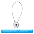 thumbnail image 4 of Uxcell Small Combination Lock 11.8 Inch, 1 Pack 3 Digit Padlock for Locker, Silver Tone, 4 of 6