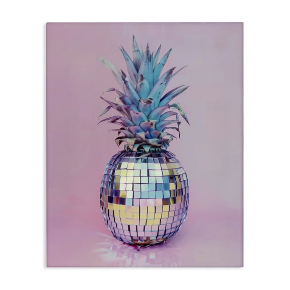 Stupell Industries Tropical Dazzling Disco Ball Pineapple Canvas Art, 16 x 20, by Arlington Prints