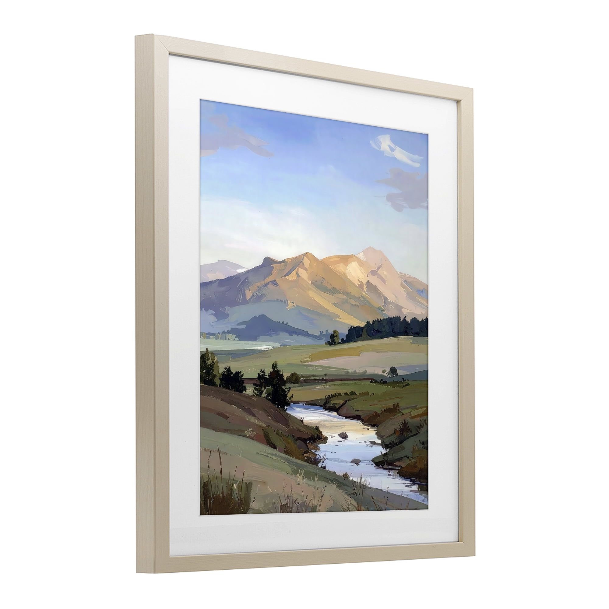 Stupell Industries Across The Valley River Birch Framed Print Under Glass, design by Alonza Saunders