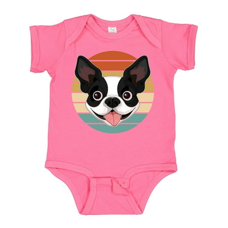 

Inktastic Boston Terrier Dog Retro Sunset Gift Baby Boy or Baby Girl Bodysuit