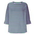 thumbnail image 3 of Womens T Shirts Short Sleeve Tops Dressy Casual Blouses Spring Summer Outfits Flowy Pleated Front Scooped Neck, 3 of 5