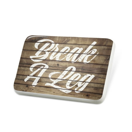 Porcelein Pin Painted Wood Break A Leg Lapel Badge – NEONBLOND