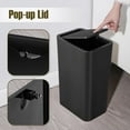 thumbnail image 3 of Bote de basura TrashAid Bathroom 10L con tapa de plástico negro, 3 of 7